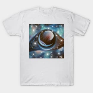 Galaxy Art, Space Art, Creation in space, universe, singularity, all is one, art of awakening T-Shirt